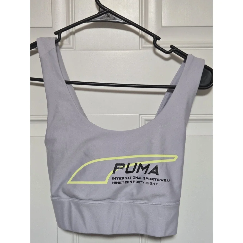 PUMA Sport Sz Medium Sports Fitness Workout Bra‎ Minimal Support Purple
